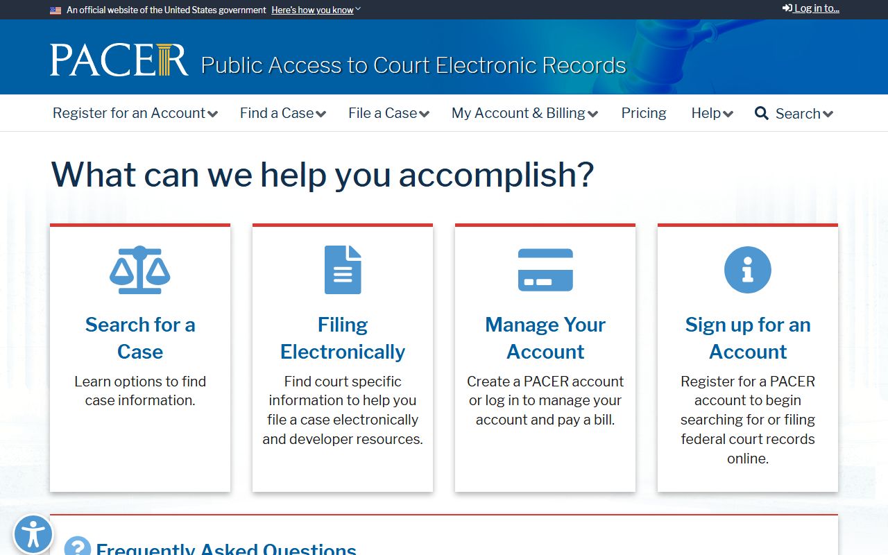 West Carroll Parish court charge records PACER federal case access