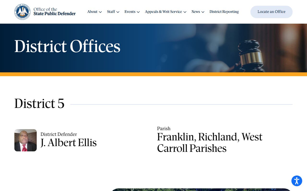 West Carroll Parish criminal court records District 5 public defender