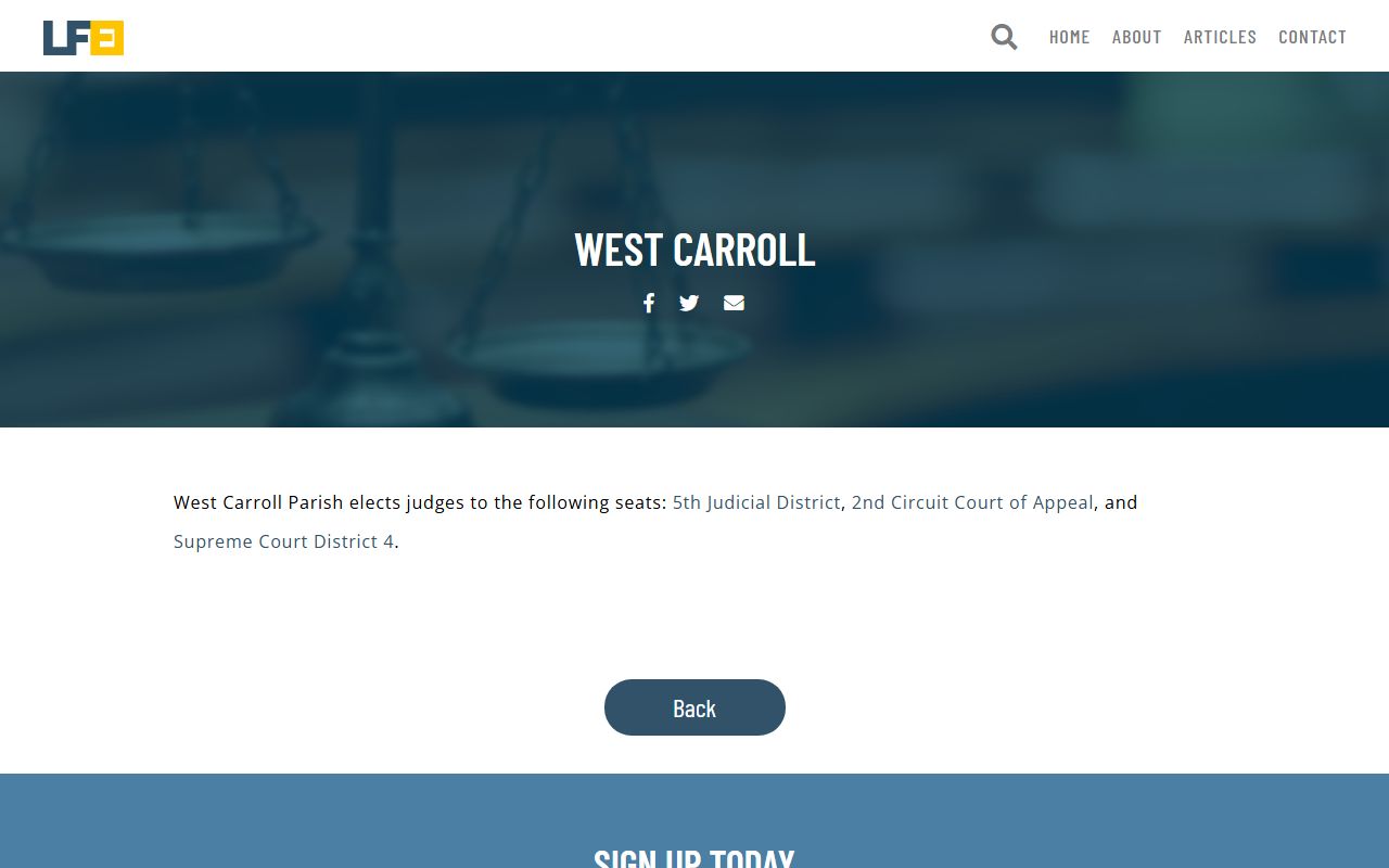 West Carroll Parish court records Louisiana Judiciary page