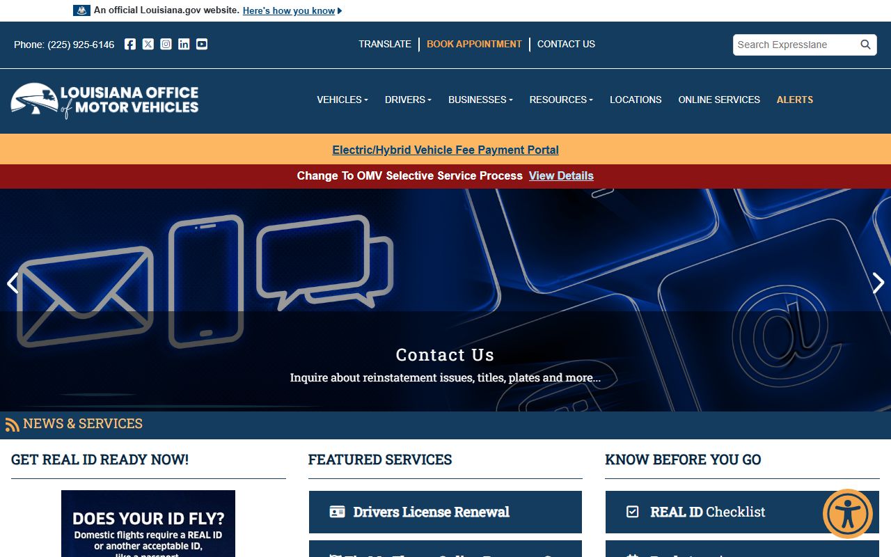 West Carroll Parish traffic court records Louisiana OMV ExpressLane